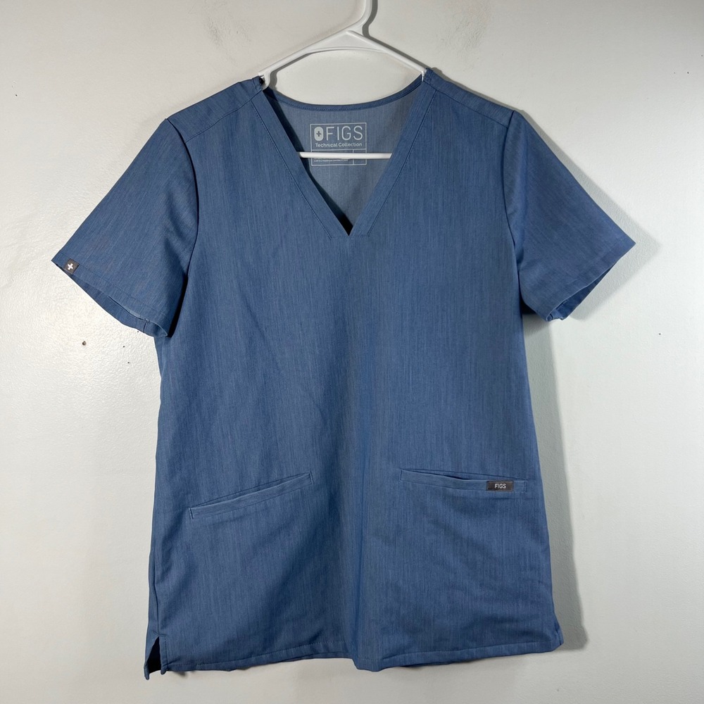 Womens‎ Figs Casma Technical Scrub Top Light Blue S FW1100 PO#1299